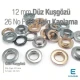 NO 26 Pirinç Düz Kuşgözü 12 mm Premium Kalite EPR0026