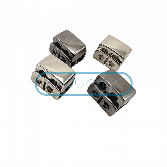 Two Hole Stopper with 4 mm Cord Entry Sugar Cube Stopper B0028