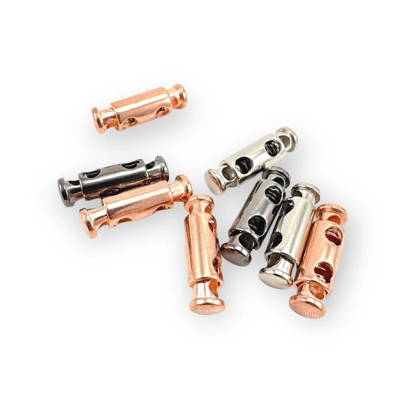 İki Delikli Stoper 4,5 mm Kordon Girişli Metal Kordon Kilidi E 2060