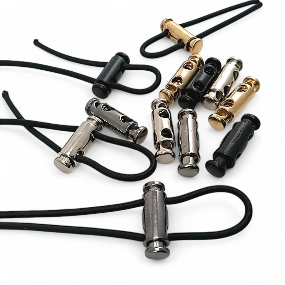İki Delikli Stoper 4,5 mm Kordon Girişli Metal Kordon Kilidi E 2060