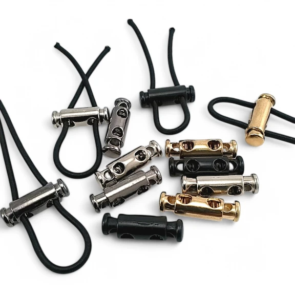 İki Delikli Stoper 4,5 mm Kordon Girişli Metal Kordon Kilidi E 2060