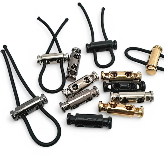 İki Delikli Stoper 4,5 mm Kordon Girişli Metal Kordon Kilidi E 2060