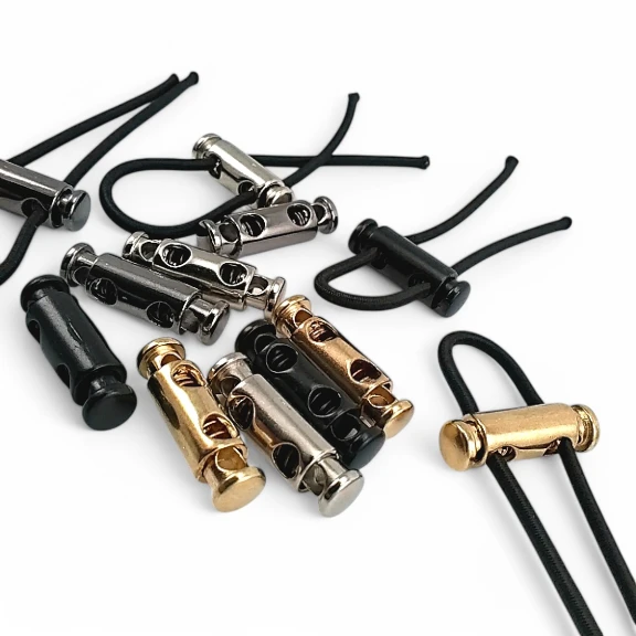 İki Delikli Stoper 4,5 mm Kordon Girişli Metal Kordon Kilidi E 2060