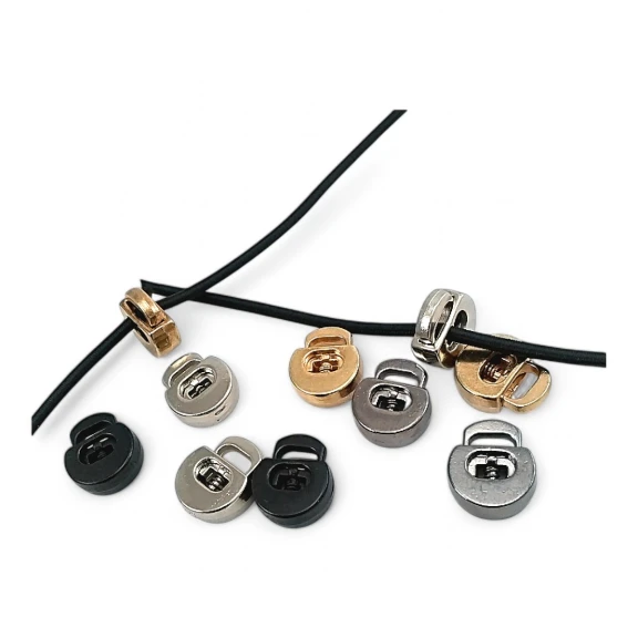 Metal Stoper Tek Delikli 6x3 mm Delik Çaplı Üstten Basmalı Yarım Daire Model - Zamak Stoper E 2131