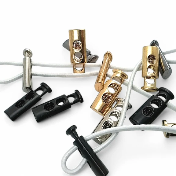 Metal Stoper 5,5 mm Delik Çaplı İki Delikli Üstten Basmalı Yassı Model - Zamak Stoper E 214