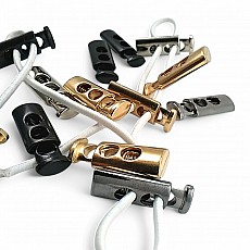 Metal Stopper 5.5 mm Hole Diameter Two Holes Top Press Flat Model - Zinc Alloy Stopper E 214