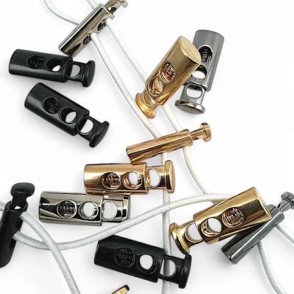 Metal Stoper 5,5 mm Delik Çaplı İki Delikli Üstten Basmalı Yassı Model - Zamak Stoper E 214