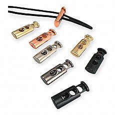 Metal Cord Lock with 5 mm Cord Entry Two Hole Stopper B0026