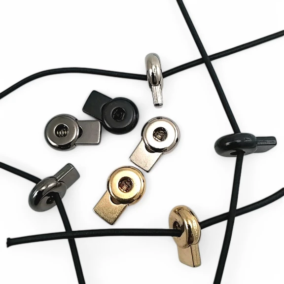 Metal Stoper Tek Delikli 5,5 mm Delik Çaplı Üstten Basmalı Yuvarlak Model - Zamak Stoper E 2178