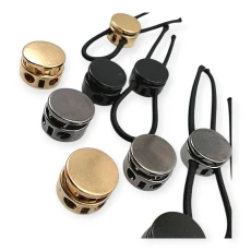 Mayın Stoper 15 mm Tek Basma Düğmeli Çift Bağcık Delikli Kordon Kilidi E 2206