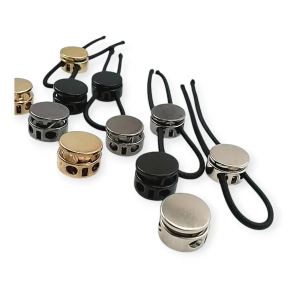 Mayın Stoper 15 mm Tek Basma Düğmeli Çift Bağcık Delikli Kordon Kilidi E 2206