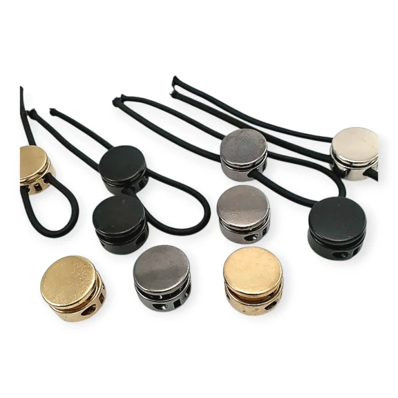 Mayın Stoper 15 mm Tek Basma Düğmeli Çift Bağcık Delikli Kordon Kilidi E 2206