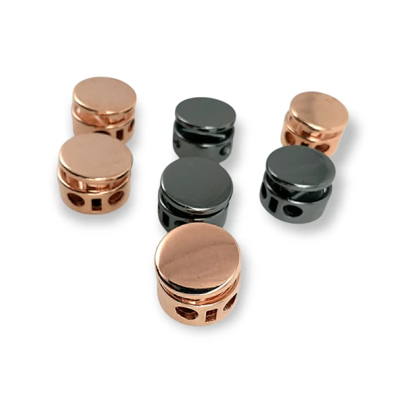 Mayın Stoper 15 mm Tek Basma Düğmeli Çift Bağcık Delikli Kordon Kilidi E 2206