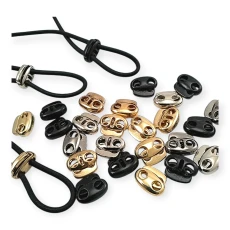 İki Delikli Metal Stoper 3 mm Delik Çaplı Üstten Basmalı - Zamak Stoper E 2223