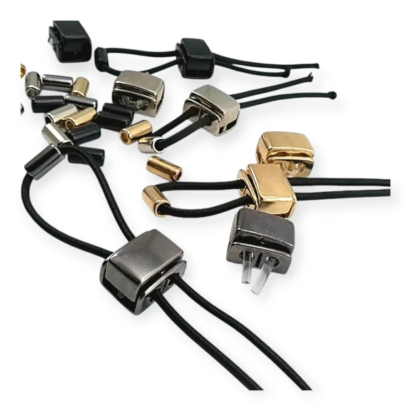 Küp Şeker Stoper İki Delikli Stoper 4 mm Kordon Girişli B0028