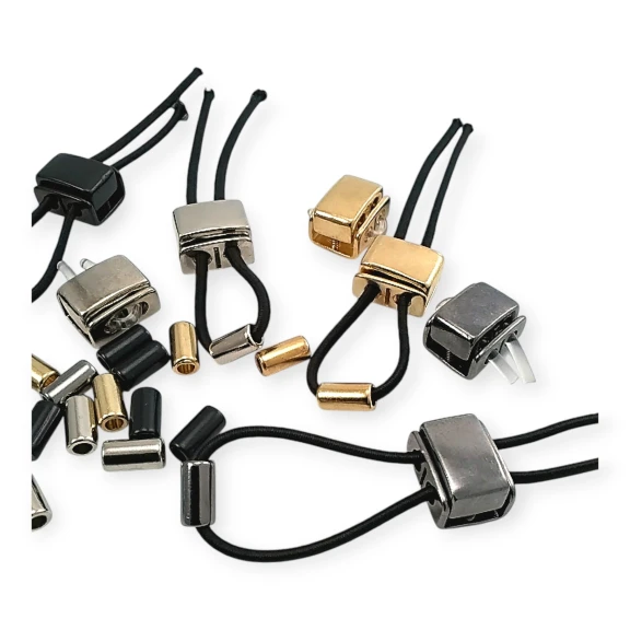 Küp Şeker Stoper İki Delikli Stoper 4 mm Kordon Girişli B0028