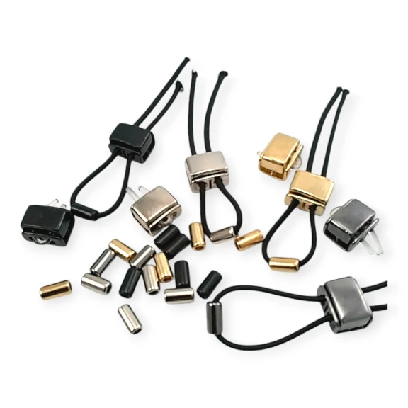 Küp Şeker Stoper İki Delikli Stoper 4 mm Kordon Girişli B0028