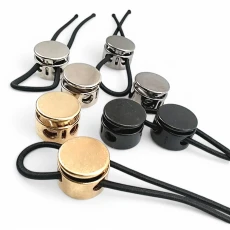 Büyük Mayın Stoper 18 mm Tek Basma Düğmeli Çift Bağcık Delikli  Kordon Kilidi E 2247