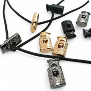 Desenli Model Tek Delikli 4,5 mm Delik Çaplı Metal Stoper Üstten Basmalı Model - Zamak Stoper E 282