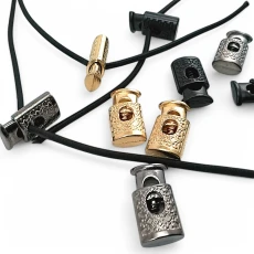 Desenli Model Tek Delikli 4,5 mm Delik Çaplı Metal Stoper Üstten Basmalı Model - Zamak Stoper E 282