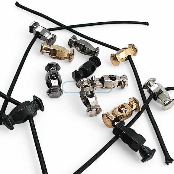 Metal Stoper Üstten Basmalı - Altıgen Model Tek Delikli 4,5 mm Delik Çaplı - Zamak Stoper E 649