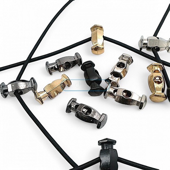 Metal Stoper Üstten Basmalı - Altıgen Model Tek Delikli 4,5 mm Delik Çaplı - Zamak Stoper E 649