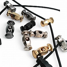 Metal Stoper Üstten Basmalı - Altıgen Model Tek Delikli 4,5 mm Delik Çaplı - Zamak Stoper E 649