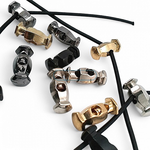 Metal Stoper Üstten Basmalı - Altıgen Model Tek Delikli 4,5 mm Delik Çaplı - Zamak Stoper E 649