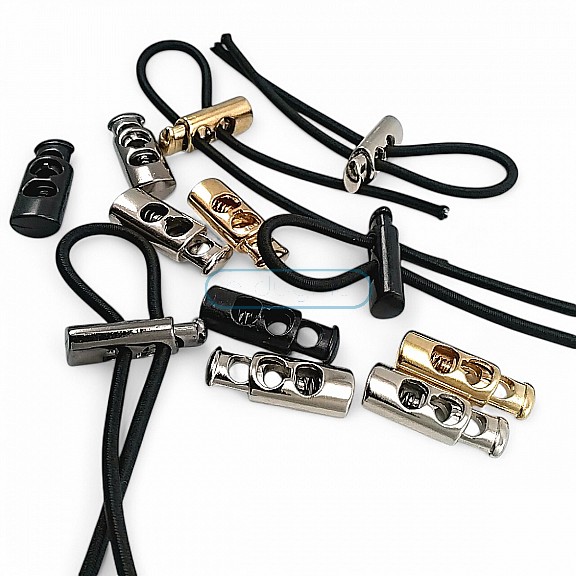 İki Delikli Yassı Metal Stoper 6x3,5 mm Delik Çaplı Üstten Basmalı Model - Zamak Stoper E 686