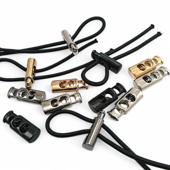 İki Delikli Yassı Metal Stoper 6x3,5 mm Delik Çaplı Üstten Basmalı Model - Zamak Stoper E 686