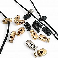 Tek Delikli Metal Stoper 4 mm Delik Çaplı Üstten Basmalı Zarif Armut Model - Zamak Stoper E 827