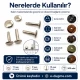 Çift Kapaklı Perçin 11 mm Kapak, 15 mm Uzun Bacak, 9 mm Alt Kapak Saç Malzeme – 500 Adet