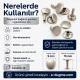 Standart Rivet 9 mm Kapak / 15 mm Uzun Bacak Perçin Saç Malzeme - 500 Adet, kalın deri ve tekstil uygulamaları için güçlü