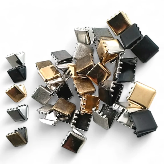 Kıstırma Bağucu 11 mm x 8.4 mm - Kapalı Kenarlı Kıstırma Bağ Ucu Pirinç DGK0010K