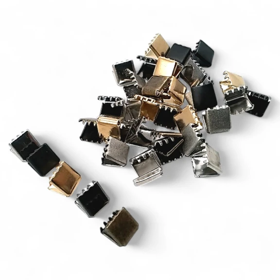 Kıstırma Bağucu 11 mm x 8.4 mm - Kapalı Kenarlı Kıstırma Bağ Ucu Pirinç DGK0010K