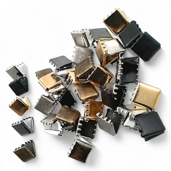 Kıstırma Bağucu 11 mm x 8.4 mm - Kapalı Kenarlı Kıstırma Bağ Ucu Pirinç DGK0010K