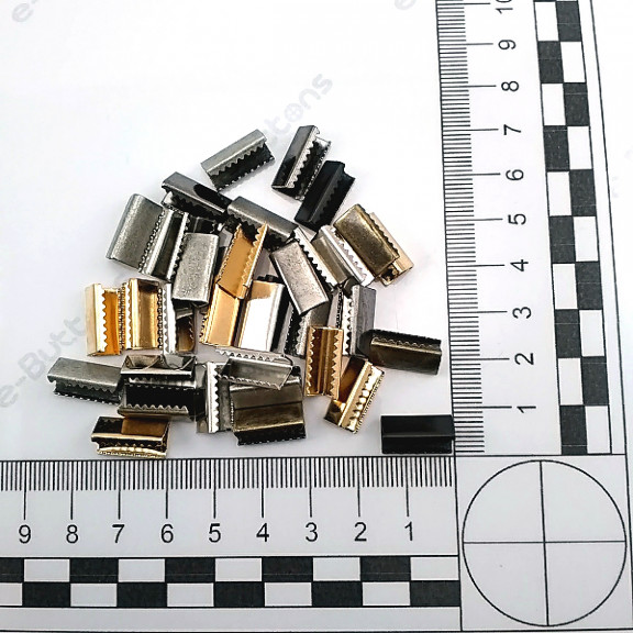 Bağucu Kıstırma 14 mm x 7 mm - Pirinç Açık Kenarlı Kıstırma Bağ Ucu DGK0015