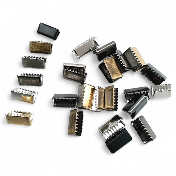 Bağucu Kıstırma 16 mm x 8.3 mm - Pirinç Kapalı Kenarlı Kıstırma Bağ Ucu DGK0015K