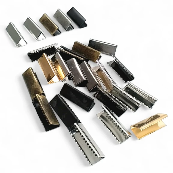 Kıstırma Bağucu 20 mm x 7.6  mm - Açık Kenarlı Kıstırma Bağ Ucu Pirinç DGK0020