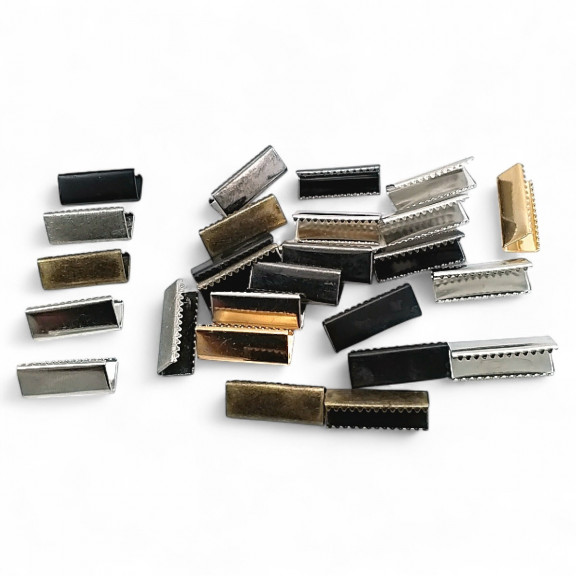 Kıstırma Bağucu 20 mm x 7.6  mm - Açık Kenarlı Kıstırma Bağ Ucu Pirinç DGK0020