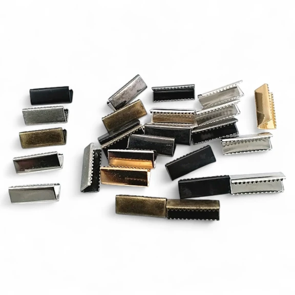 Kıstırma Bağucu 20 mm x 7.6  mm - Açık Kenarlı Kıstırma Bağ Ucu Pirinç DGK0020