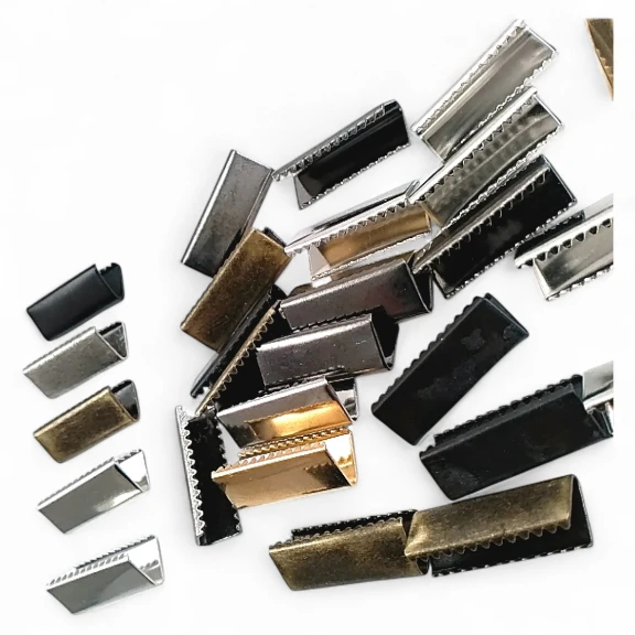 Kıstırma Bağucu 20 mm x 7.6  mm - Açık Kenarlı Kıstırma Bağ Ucu Pirinç DGK0020