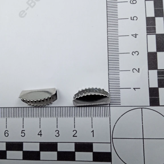 Pinch Cord End 20.4 mm x 9 mm - Closed Edge Pinch Cord End Brass DGK0020SK