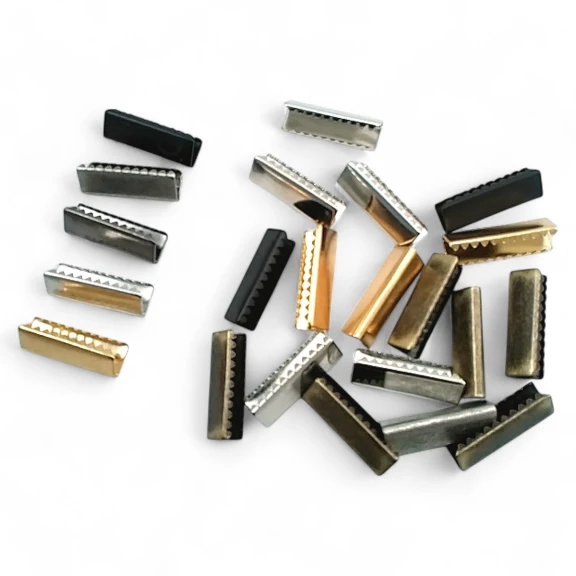 Bağucu Kıstırma 25 mm x 8 mm - Pirinç Açık Kenarlı Kıstırma Bağ Ucu DGK0025