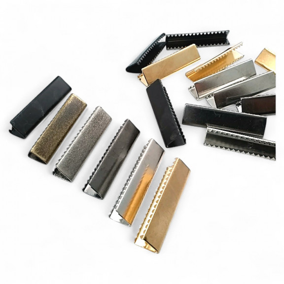 Bağucu Kıstırma 40 mm x 10 mm - Pirinç Açık Kenarlı Kıstırma Bağ Ucu DGK0040