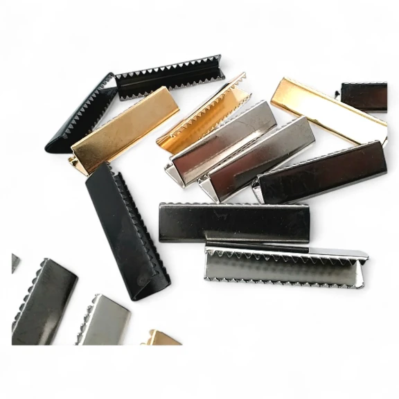 Bağucu Kıstırma 40 mm x 10 mm - Pirinç Açık Kenarlı Kıstırma Bağ Ucu DGK0040