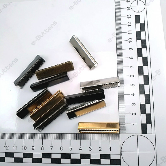 Bağucu Kıstırma 40 mm x 10 mm - Pirinç Açık Kenarlı Kıstırma Bağ Ucu DGK0040