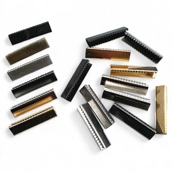 Bağucu Kıstırma 40 mm x 10 mm - Pirinç Açık Kenarlı Kıstırma Bağ Ucu DGK0040