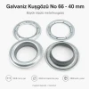 Galvanized Eyelet with Metal Washer 39.5 mm / 1.56 in Inner Diameter DT00066