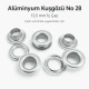 Kuşgözü Alüminyum 12,5 mm İç Çaplı - No 28, çadır, branda, çanta ve tekstil uygulamaları için ideal çözüm